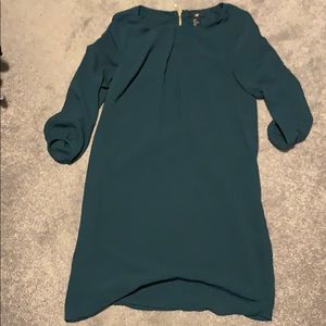 Teal Silky Dress